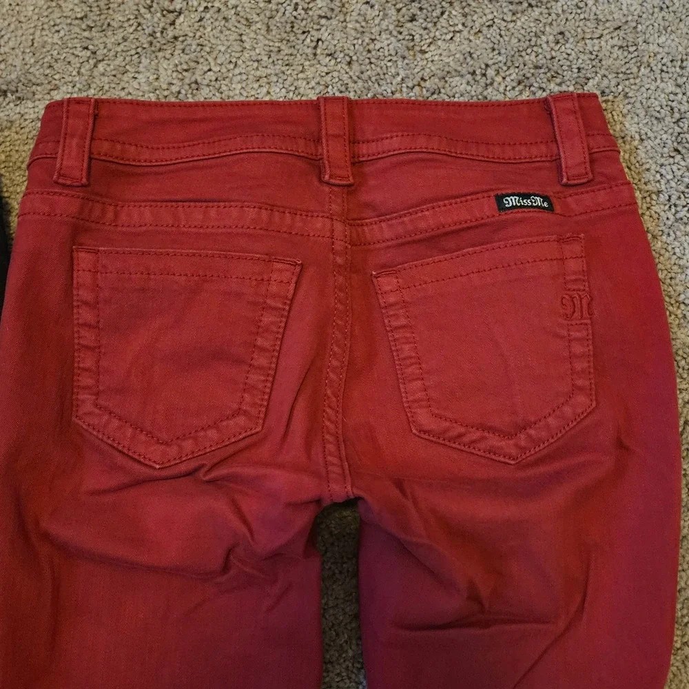 Miss Me‎ Skinny Jeans Lot of 2 Womens 27 Vintage Mid Rise Stretch Denim Y2K Edgy